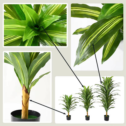 Bionic Green Plant Simulation Tree Living Room Decoration Large Ornaments Artificial Brazilian Wood Fake Tree
