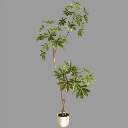 Simulated Cassava Leaf Living Room Large Floor-Standing Decorative Potted Bionic Fake Tree