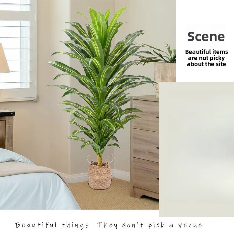 Bionic Green Plant Simulation Tree Living Room Decoration Large Ornaments Artificial Brazilian Wood Fake Tree