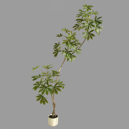Simulated Cassava Leaf Living Room Large Floor-Standing Decorative Potted Bionic Fake Tree