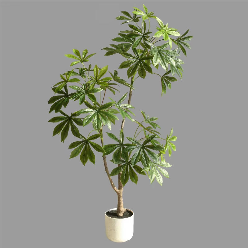 Simulated Cassava Leaf Living Room Large Floor-Standing Decorative Potted Bionic Fake Tree