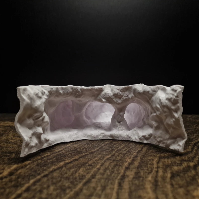 3D Printed Forked Cave Aquarium Reptile Tank Decor Fish Shrimp Lizard Gecko Hiding Shelter Pet Habitat Ornament