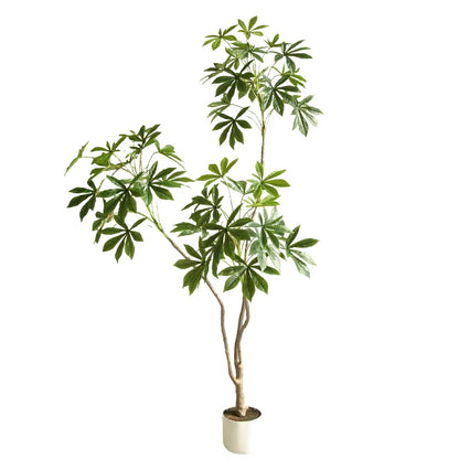Simulated Cassava Leaf Living Room Large Floor-Standing Decorative Potted Bionic Fake Tree