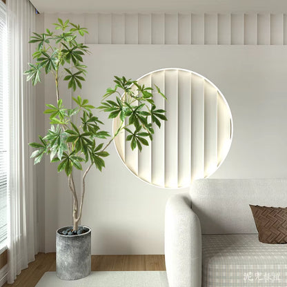 Simulated Cassava Leaf Living Room Large Floor-Standing Decorative Potted Bionic Fake Tree